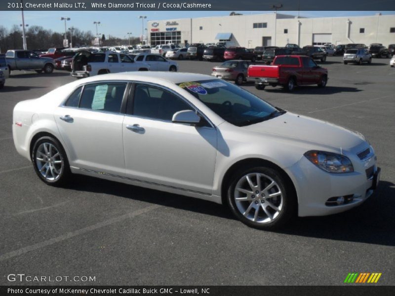 White Diamond Tricoat / Cocoa/Cashmere 2011 Chevrolet Malibu LTZ