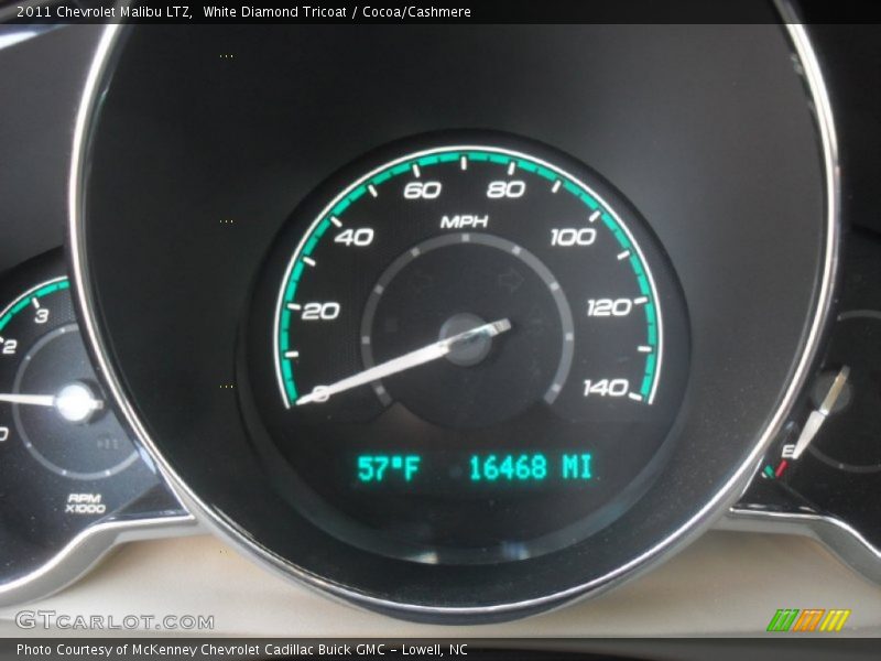 White Diamond Tricoat / Cocoa/Cashmere 2011 Chevrolet Malibu LTZ