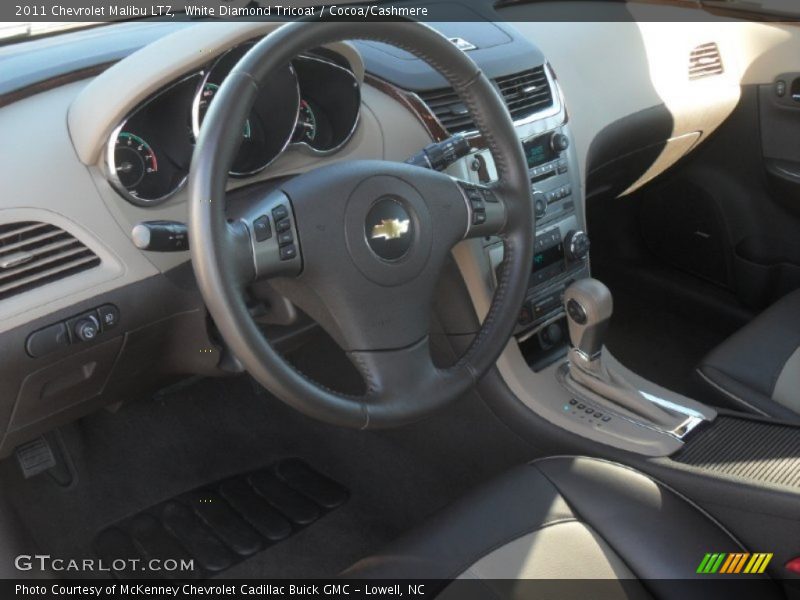 White Diamond Tricoat / Cocoa/Cashmere 2011 Chevrolet Malibu LTZ