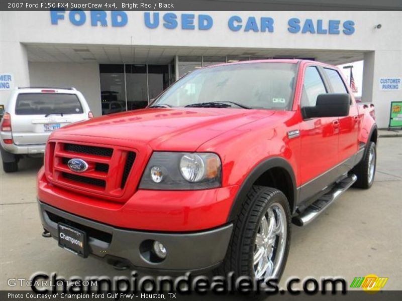 Bright Red / Black 2007 Ford F150 FX4 SuperCrew 4x4