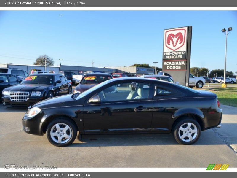 Black / Gray 2007 Chevrolet Cobalt LS Coupe