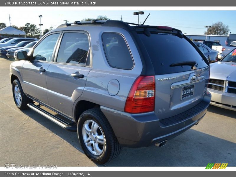 Steel Silver Metallic / Black 2008 Kia Sportage LX V6