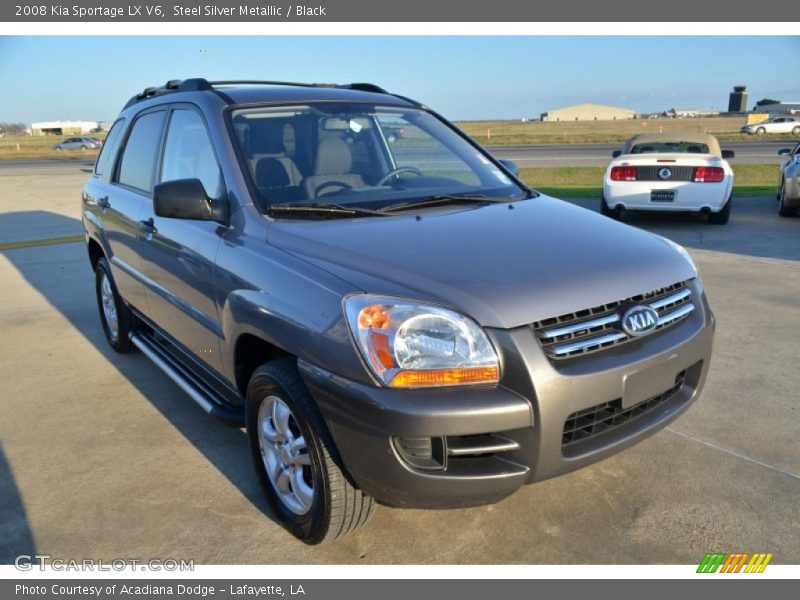 Steel Silver Metallic / Black 2008 Kia Sportage LX V6