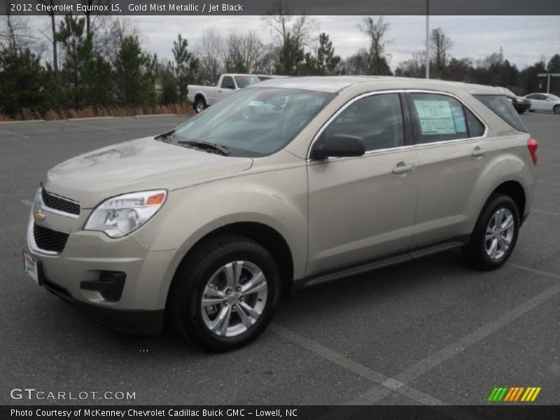 Gold Mist Metallic / Jet Black 2012 Chevrolet Equinox LS