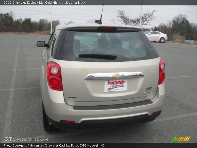 Gold Mist Metallic / Jet Black 2012 Chevrolet Equinox LS