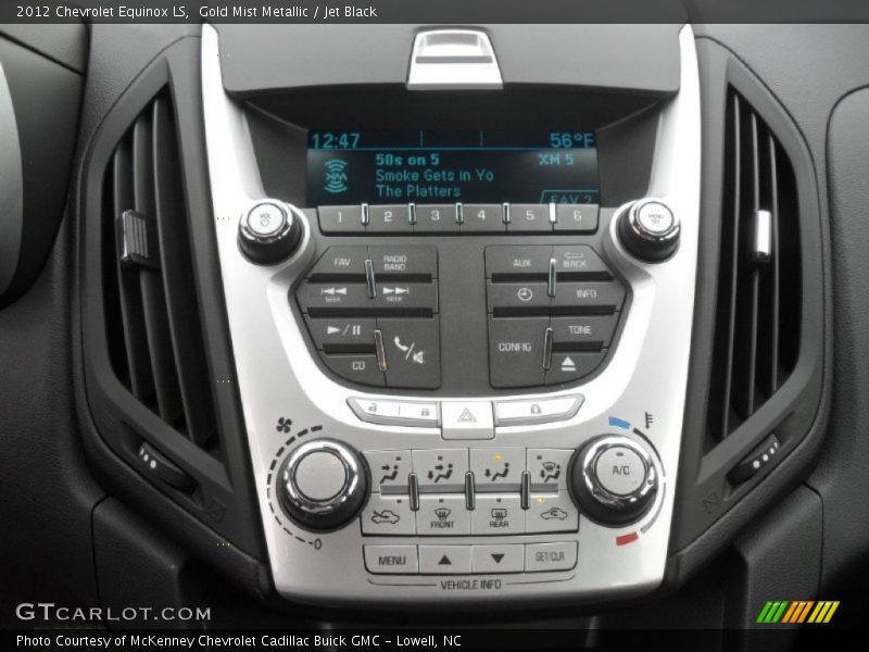 Gold Mist Metallic / Jet Black 2012 Chevrolet Equinox LS
