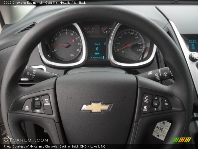 Gold Mist Metallic / Jet Black 2012 Chevrolet Equinox LS