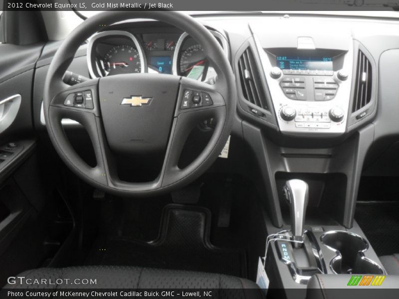 Gold Mist Metallic / Jet Black 2012 Chevrolet Equinox LS