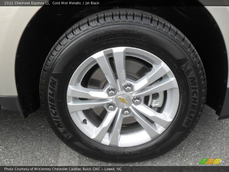 Gold Mist Metallic / Jet Black 2012 Chevrolet Equinox LS