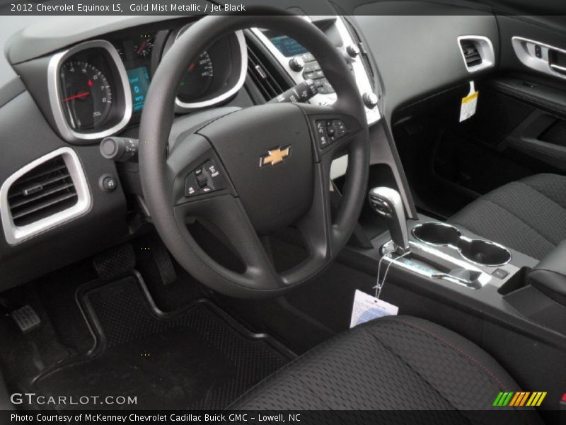 Gold Mist Metallic / Jet Black 2012 Chevrolet Equinox LS