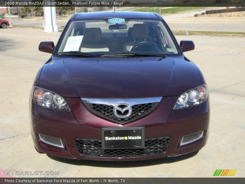 Phantom Purple Mica / Beige 2008 Mazda MAZDA3 i Sport Sedan