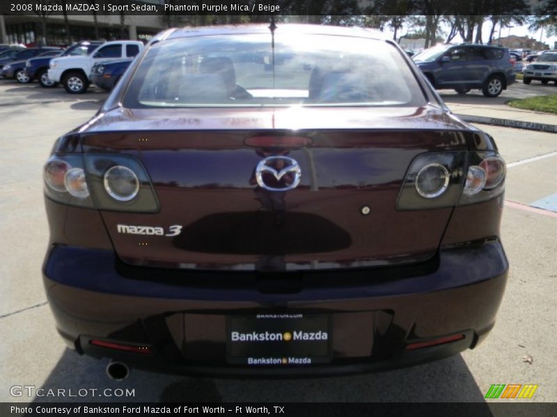 Phantom Purple Mica / Beige 2008 Mazda MAZDA3 i Sport Sedan