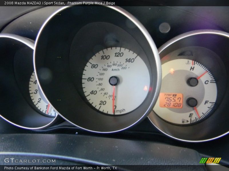 Phantom Purple Mica / Beige 2008 Mazda MAZDA3 i Sport Sedan