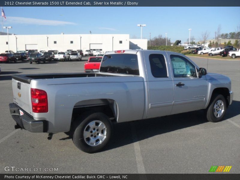 Silver Ice Metallic / Ebony 2012 Chevrolet Silverado 1500 LT Extended Cab