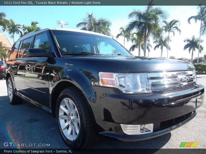 Tuxedo Black Metallic / Medium Light Stone 2011 Ford Flex SEL