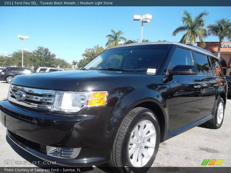 Tuxedo Black Metallic / Medium Light Stone 2011 Ford Flex SEL