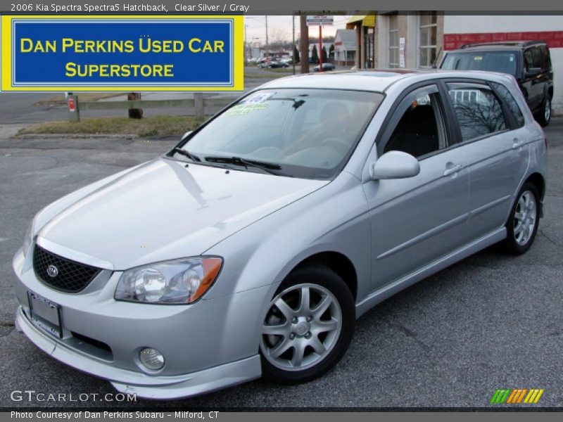 Clear Silver / Gray 2006 Kia Spectra Spectra5 Hatchback