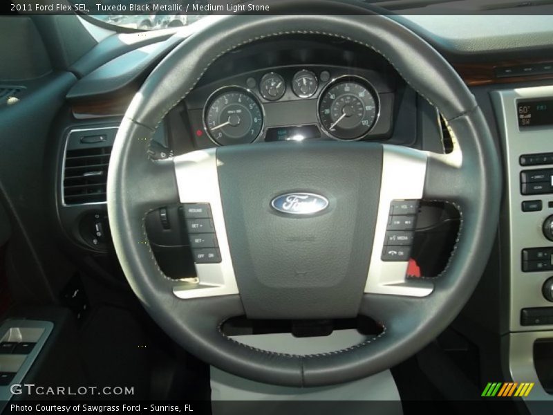 Tuxedo Black Metallic / Medium Light Stone 2011 Ford Flex SEL