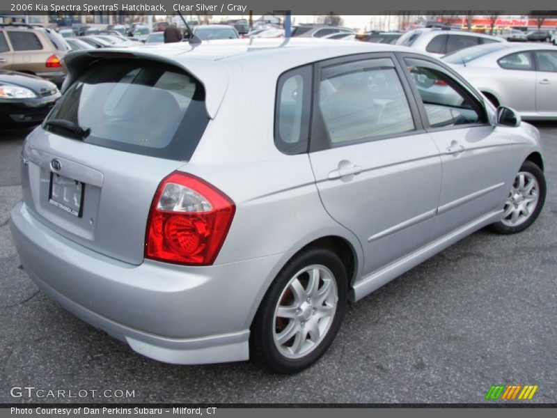 Clear Silver / Gray 2006 Kia Spectra Spectra5 Hatchback