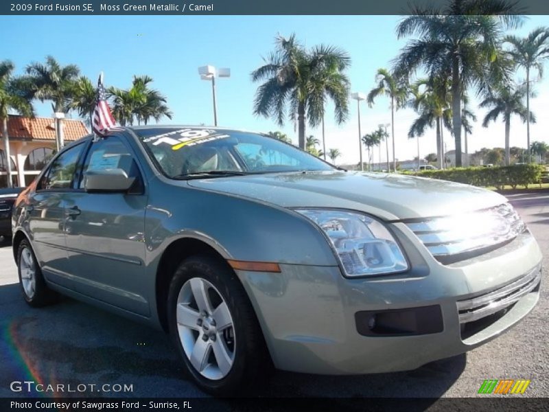 Moss Green Metallic / Camel 2009 Ford Fusion SE