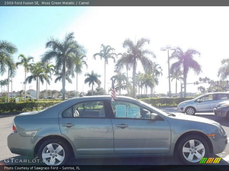 Moss Green Metallic / Camel 2009 Ford Fusion SE