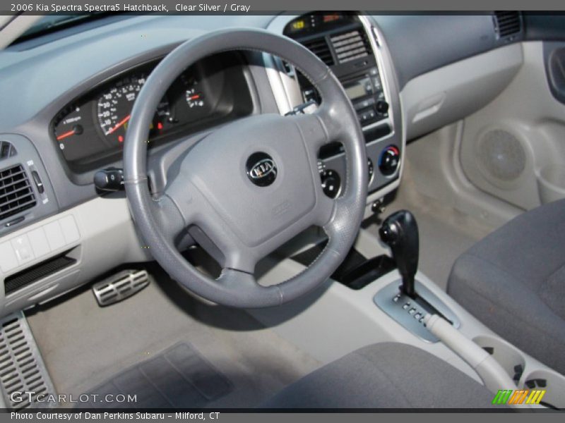 Clear Silver / Gray 2006 Kia Spectra Spectra5 Hatchback