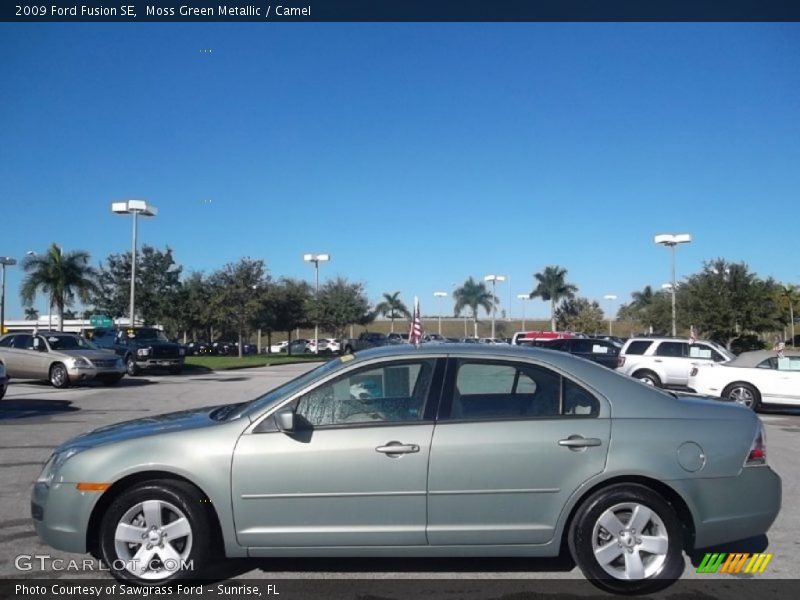 Moss Green Metallic / Camel 2009 Ford Fusion SE