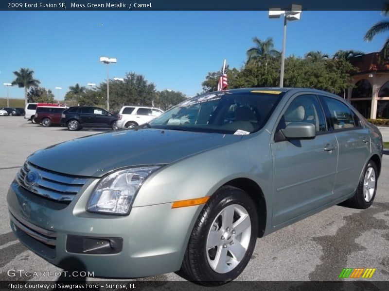 Moss Green Metallic / Camel 2009 Ford Fusion SE