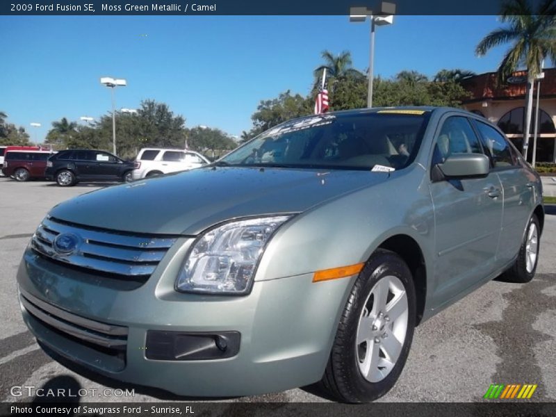 Moss Green Metallic / Camel 2009 Ford Fusion SE
