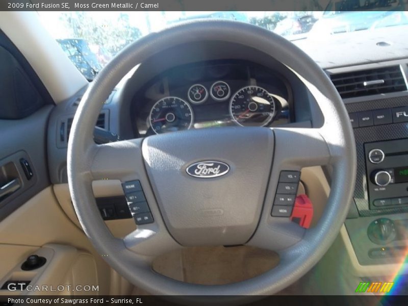 Moss Green Metallic / Camel 2009 Ford Fusion SE