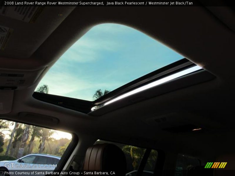 Java Black Pearlescent / Westminster Jet Black/Tan 2008 Land Rover Range Rover Westminster Supercharged