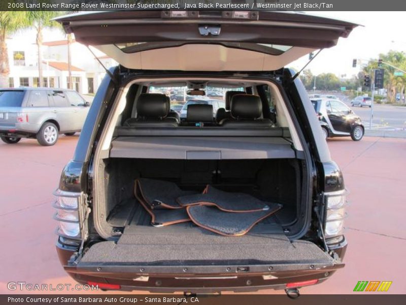 Java Black Pearlescent / Westminster Jet Black/Tan 2008 Land Rover Range Rover Westminster Supercharged
