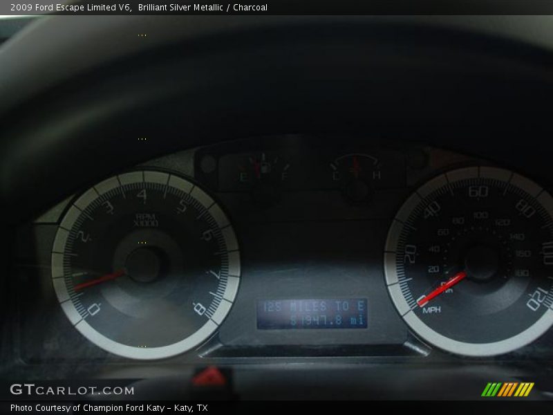 Brilliant Silver Metallic / Charcoal 2009 Ford Escape Limited V6