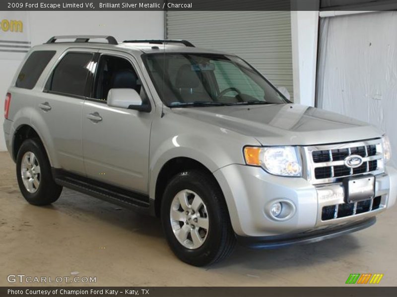Brilliant Silver Metallic / Charcoal 2009 Ford Escape Limited V6