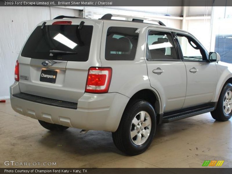 Brilliant Silver Metallic / Charcoal 2009 Ford Escape Limited V6