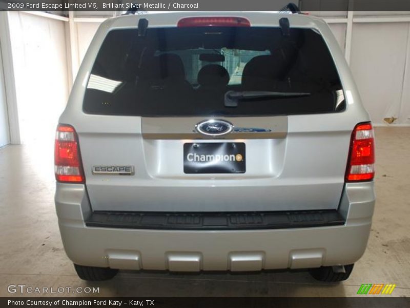 Brilliant Silver Metallic / Charcoal 2009 Ford Escape Limited V6
