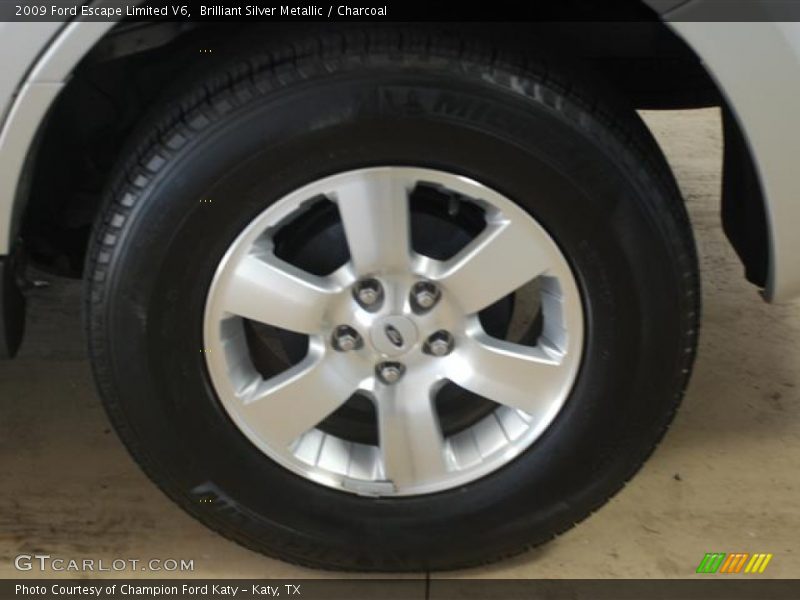 Brilliant Silver Metallic / Charcoal 2009 Ford Escape Limited V6