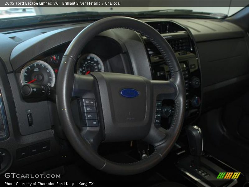 Brilliant Silver Metallic / Charcoal 2009 Ford Escape Limited V6