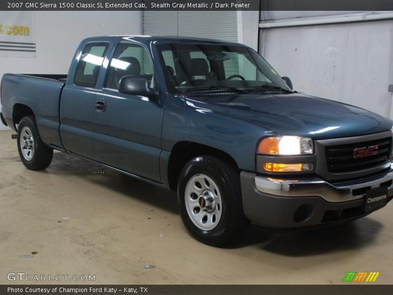 Stealth Gray Metallic / Dark Pewter 2007 GMC Sierra 1500 Classic SL Extended Cab
