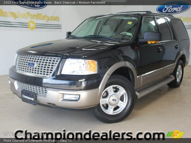 Black Clearcoat / Medium Parchment 2003 Ford Expedition Eddie Bauer