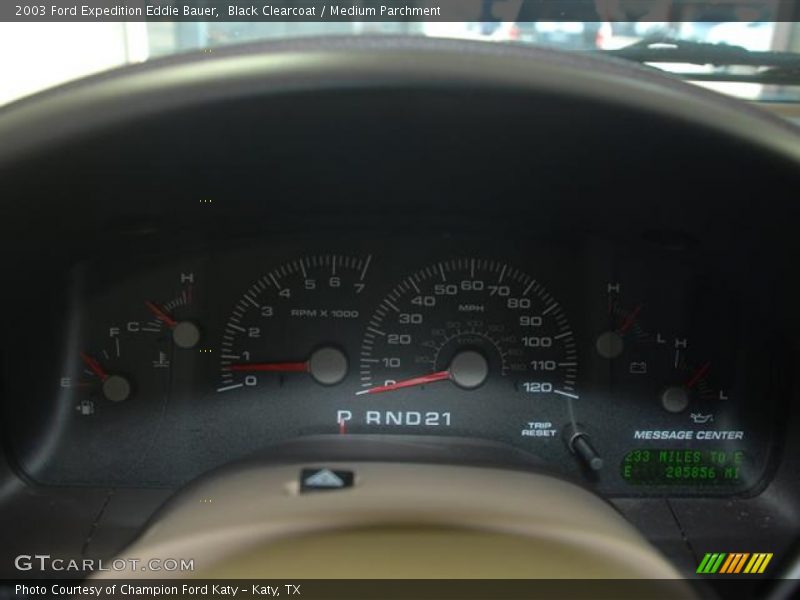 Black Clearcoat / Medium Parchment 2003 Ford Expedition Eddie Bauer
