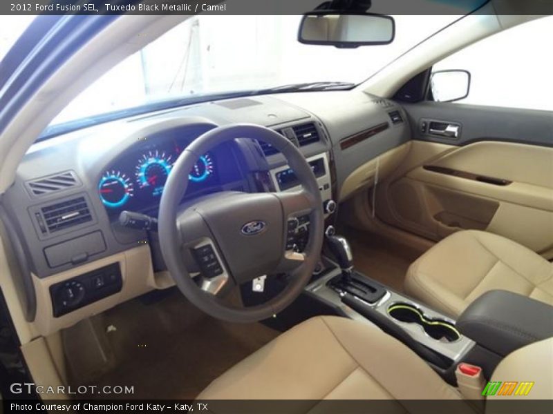 Tuxedo Black Metallic / Camel 2012 Ford Fusion SEL