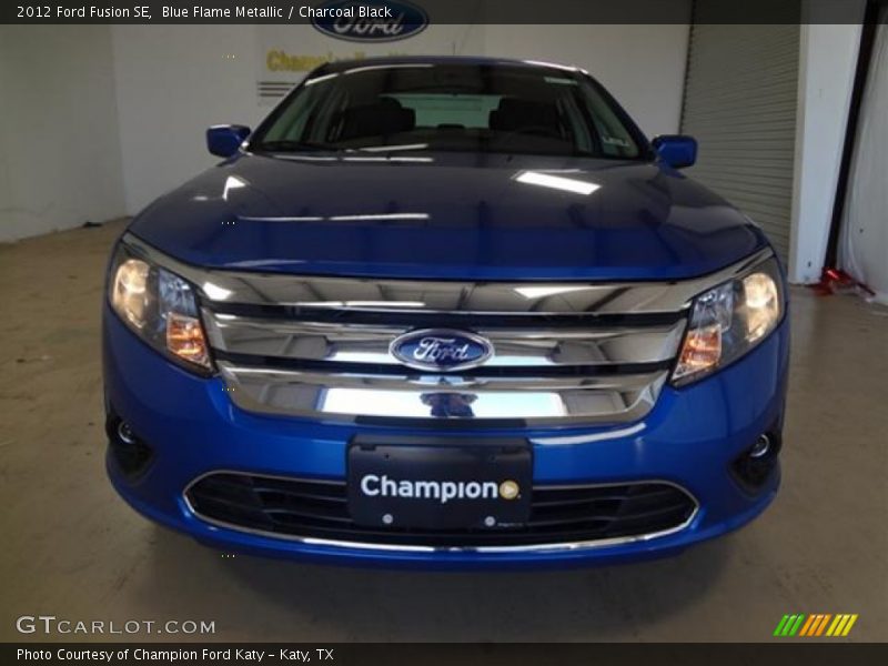 Blue Flame Metallic / Charcoal Black 2012 Ford Fusion SE