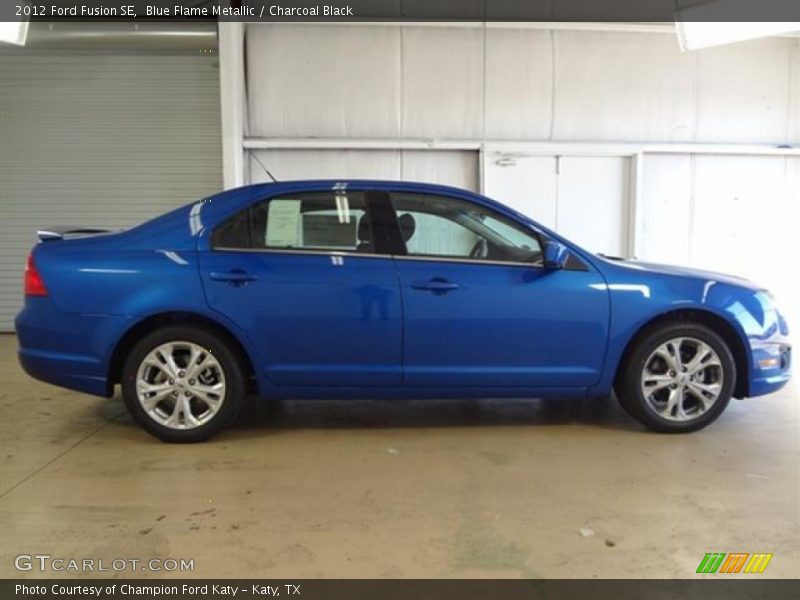 Blue Flame Metallic / Charcoal Black 2012 Ford Fusion SE