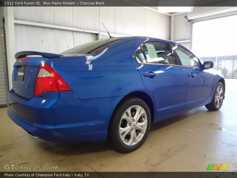 Blue Flame Metallic / Charcoal Black 2012 Ford Fusion SE