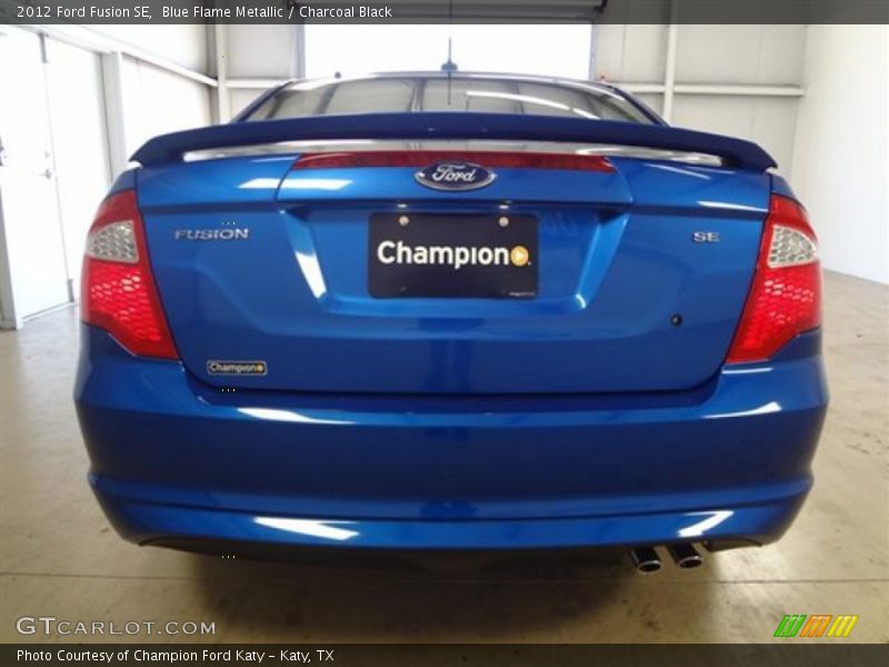 Blue Flame Metallic / Charcoal Black 2012 Ford Fusion SE