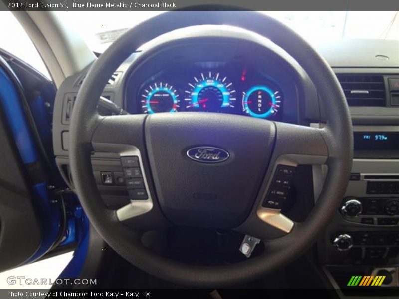 Blue Flame Metallic / Charcoal Black 2012 Ford Fusion SE