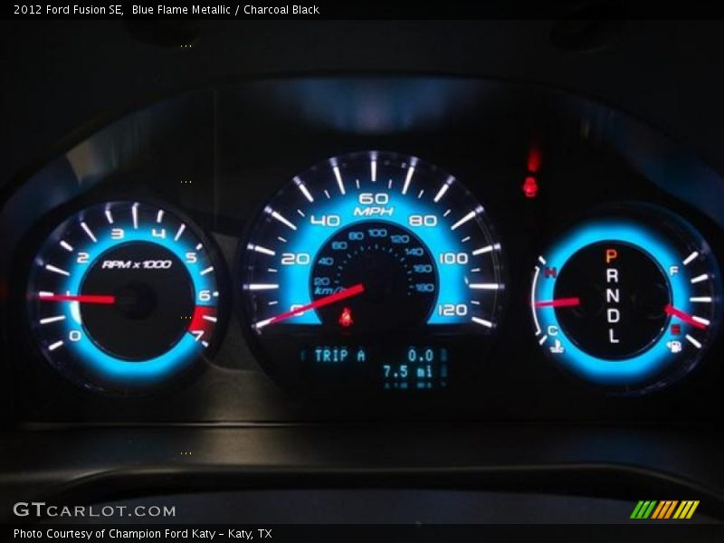 Blue Flame Metallic / Charcoal Black 2012 Ford Fusion SE