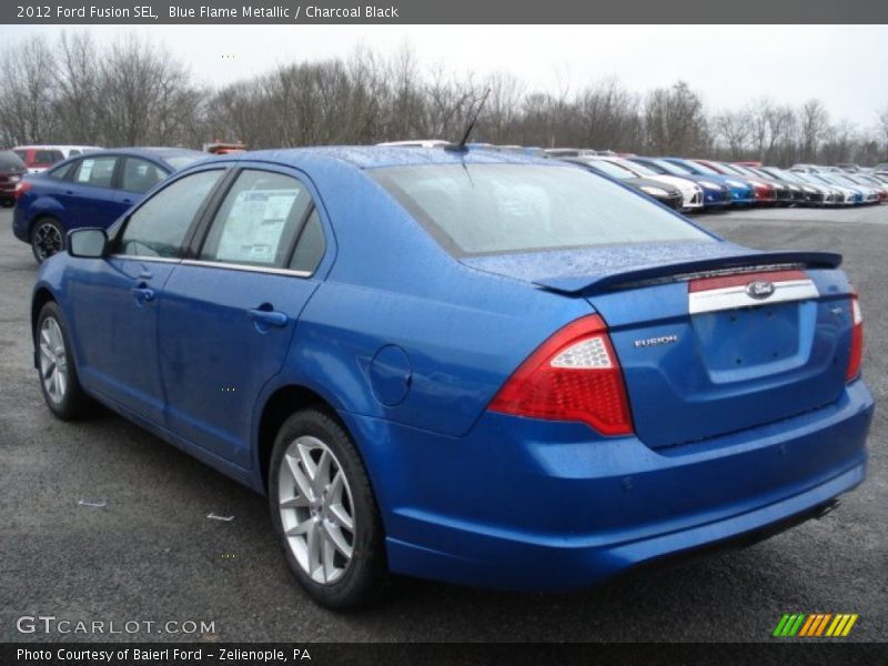 Blue Flame Metallic / Charcoal Black 2012 Ford Fusion SEL