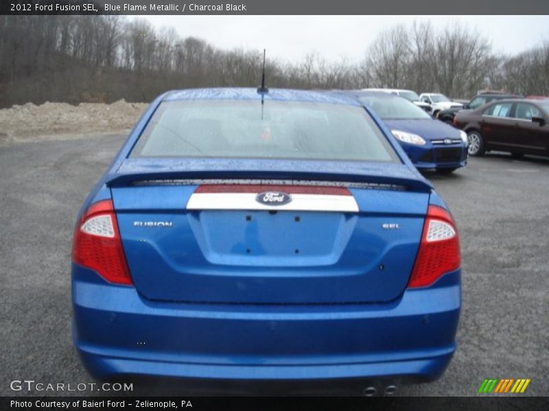 Blue Flame Metallic / Charcoal Black 2012 Ford Fusion SEL